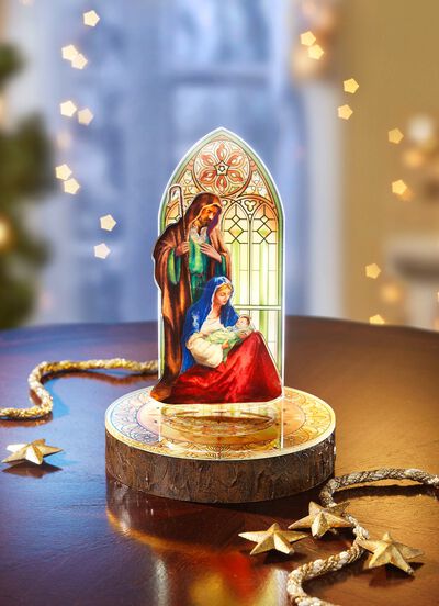 Beleuchtete Krippenszene 