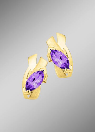 Ohrstecker mit echt Amethyst 
