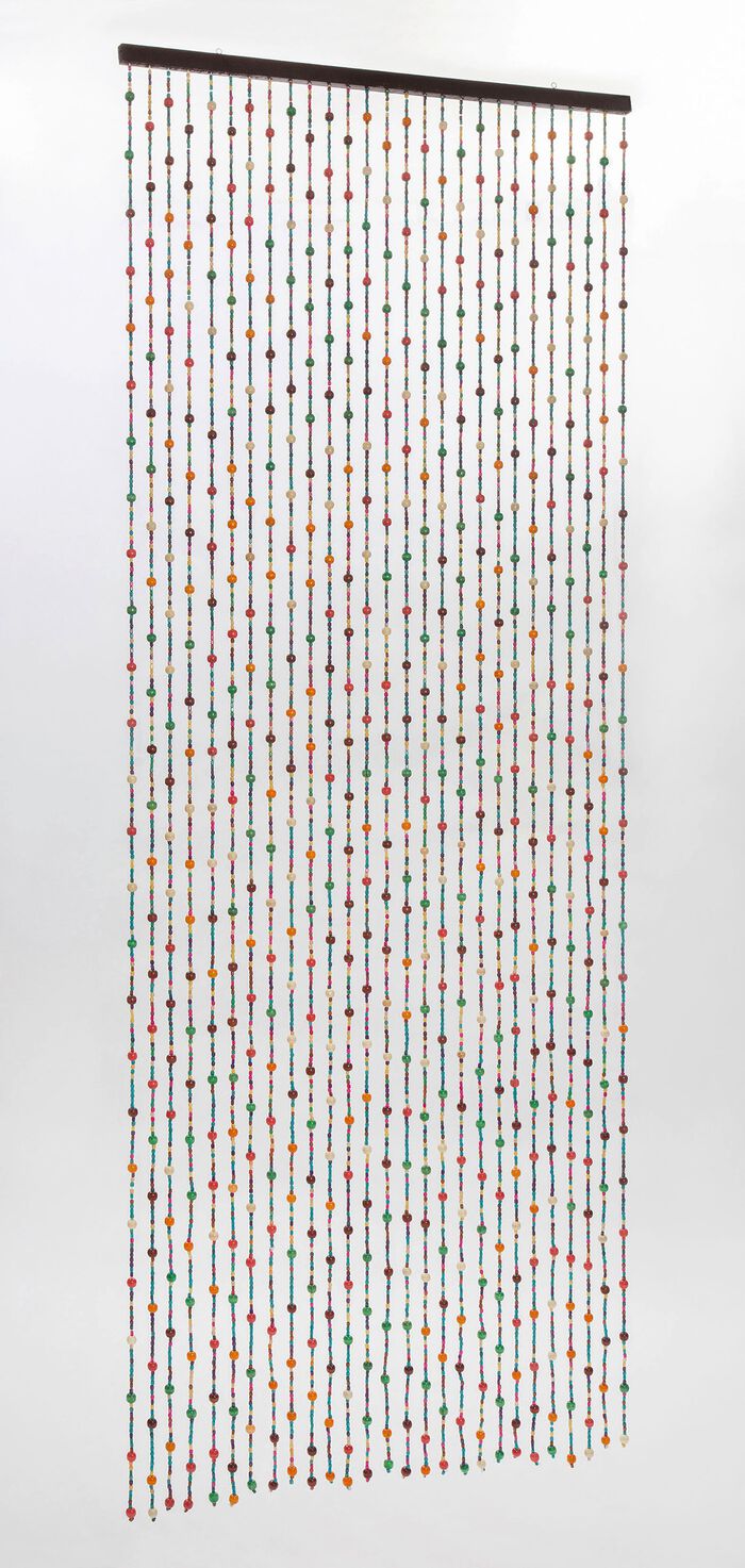 Handgearbeiteter Holzperlenvorhang 