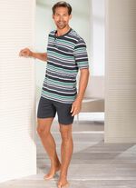 Zweierpack Shortys mit Knopfleiste und Ringeldessin 