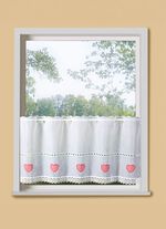 Kurzstore mit Macram&eacute;-Abschluss und Stangendurchzug 