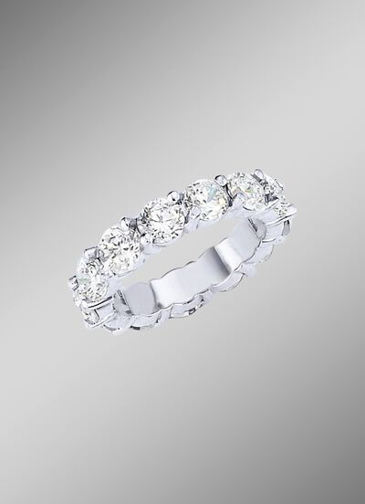 Memoire-Ring mit Brillanten mit ca. 16 Brillanten 