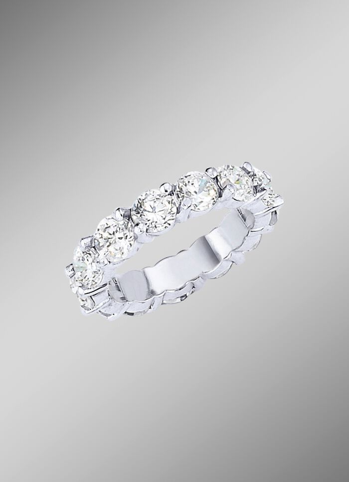 Memoire-Ring mit Brillanten mit ca. 16 Brillanten 