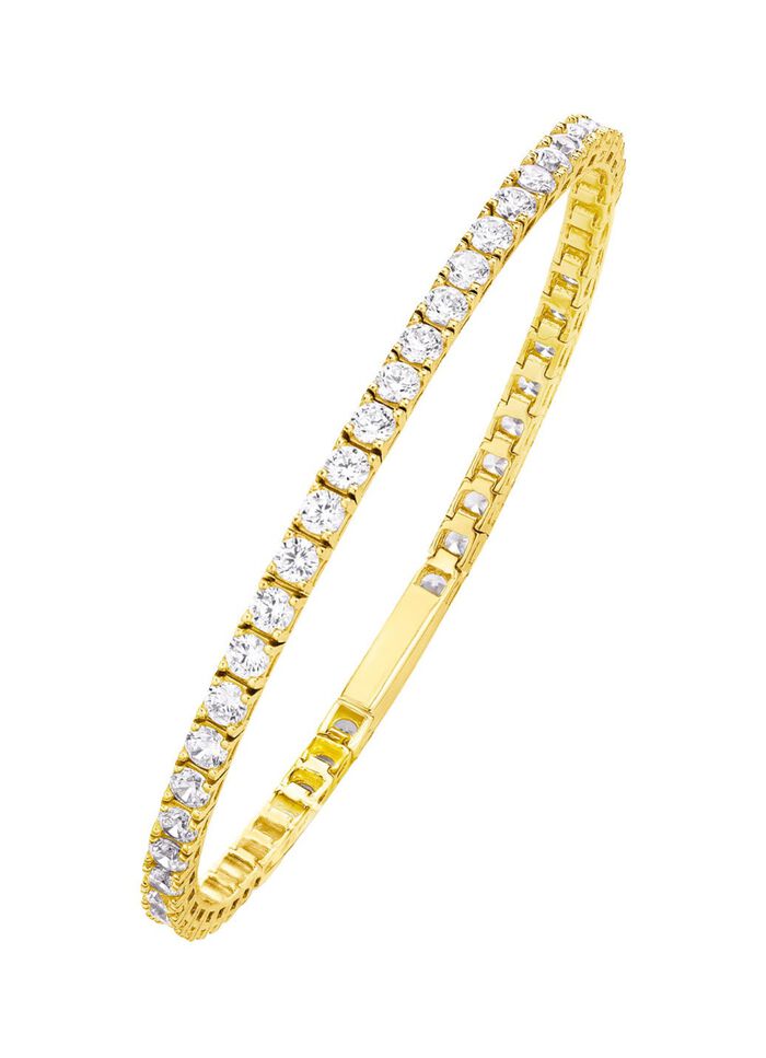 Tolles Tennisarmband mit synth. Zirkonia 