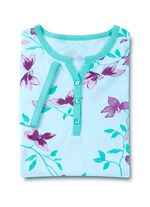 Zweierpack Nachthemden, Knielang mit Knopfleiste und kurzen &Auml;rmeln 