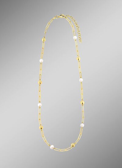 Halskette aus Gold mit S&uuml;&szlig;wasser-Zuchtperlen 