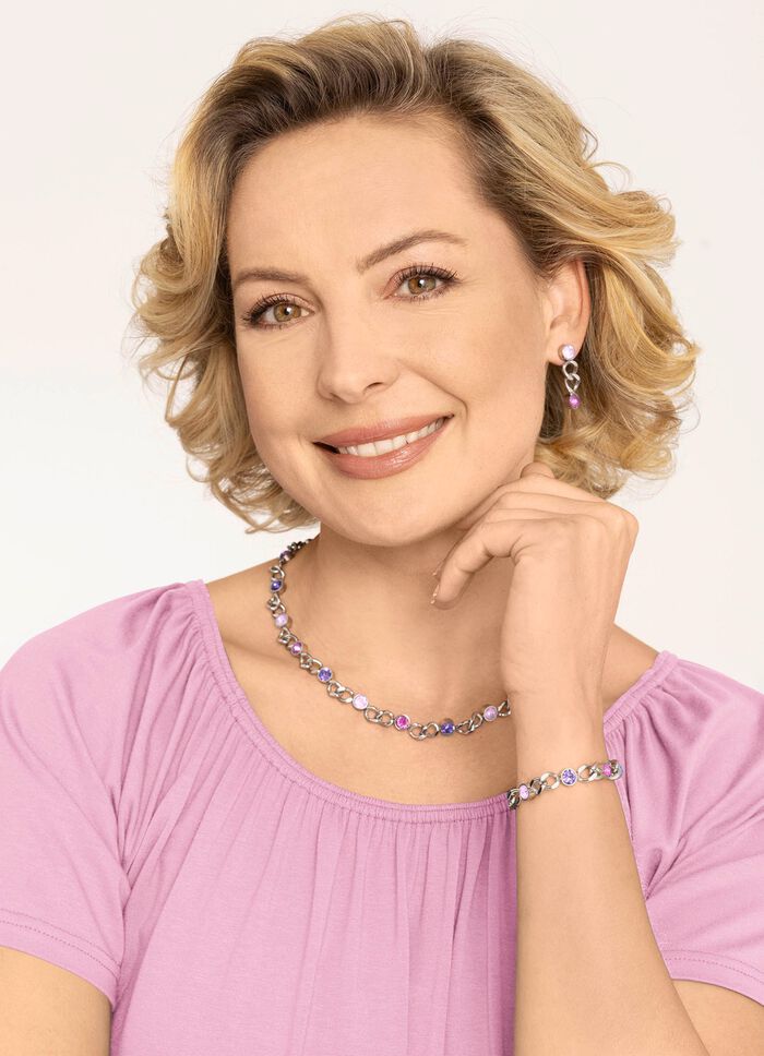 Armband mit Kristallen in Pink 