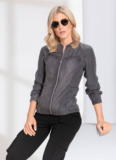 Blusenjacke aus Lyocell 