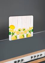 Wandblende aus Glas mit Zitronen-Motiv 