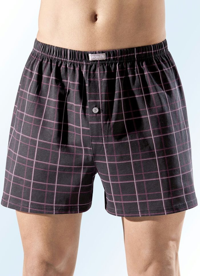 Mehrfachpack Boxershorts mit kn&ouml;pfbarem Eingriff, bunt 