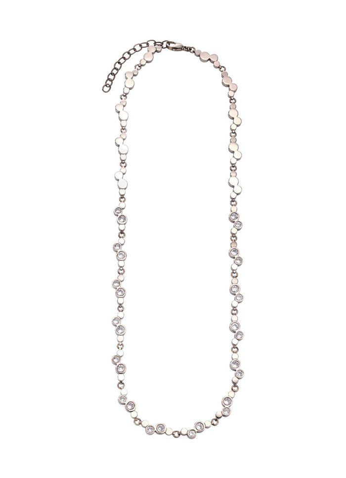 Halskette aus Titan mit synth. Zirkonia 