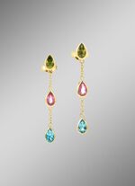 Ohrstecker mit funkelnden, echten Edelsteinen 