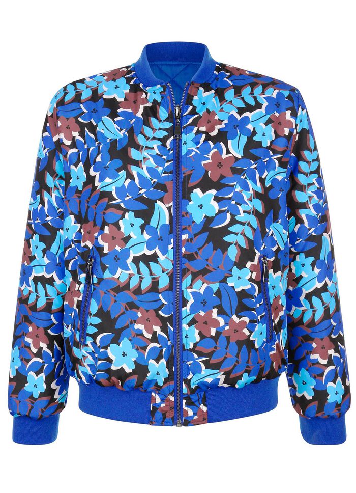 Wendeblouson mit Rippenstrickb&uuml;ndchen 