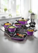 Aluguss-Topf-Set , 17-teilig 