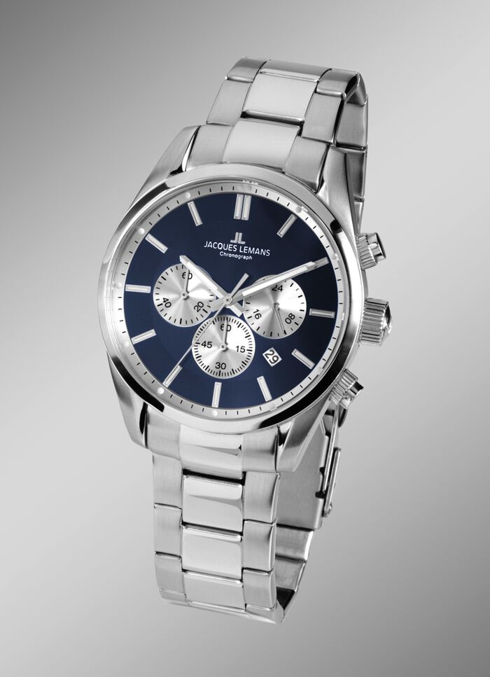 Sportliche Herrenuhr aus massiv Edelstah 