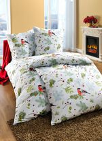 Flanell Bettw&auml;sche-Garnitur mit Rei&szlig;verschluss 