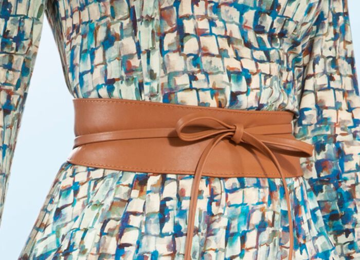 Modischer Leder-Bindeg&uuml;rtel, 8 cm breit  