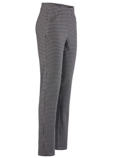 Hose mit trendiger Hahnentritt-Dessinerung 