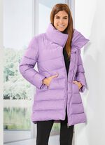 Longjacke mit dezent gl&auml;nzendem Hahnentritt-Dessin 