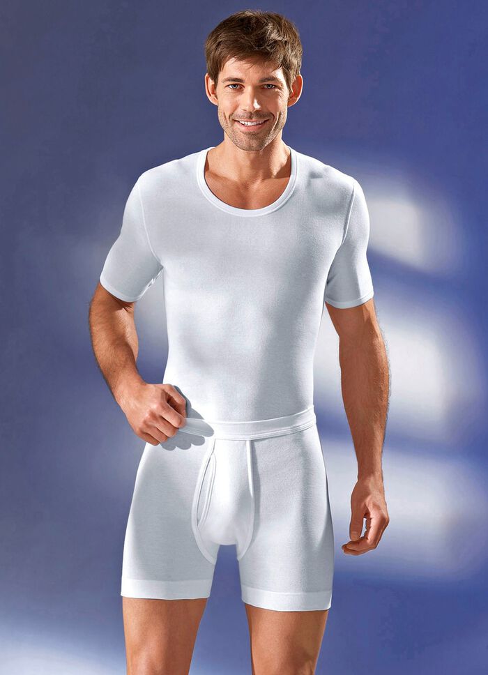 Schiesser Unterhose aus Feinripp mit Eingriff, wei&szlig; 