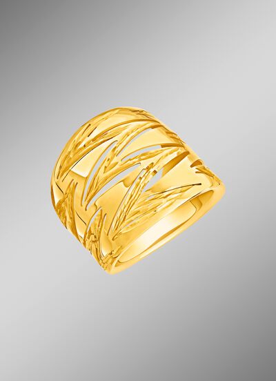 Durchbrochener Damenring im Zick-Zack-Design 