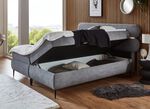 Boxspringbett mit LED-Beleuchtung und Topper 