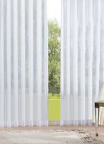 Klassischer Store mit feinen Streifen und Effektgarn 