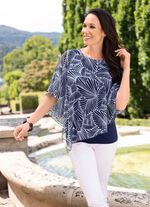 Poncho-Tunika mit eingearbeitetem Top 