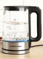 Glas-Wasserkocher mit blauem LED-Licht 