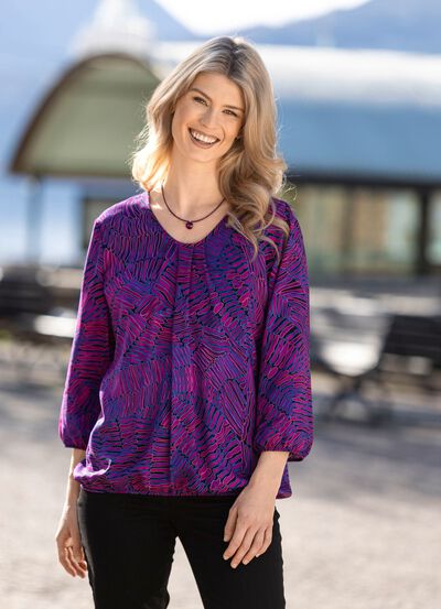 Tunika mit elastischen Abschl&uuml;ssen 