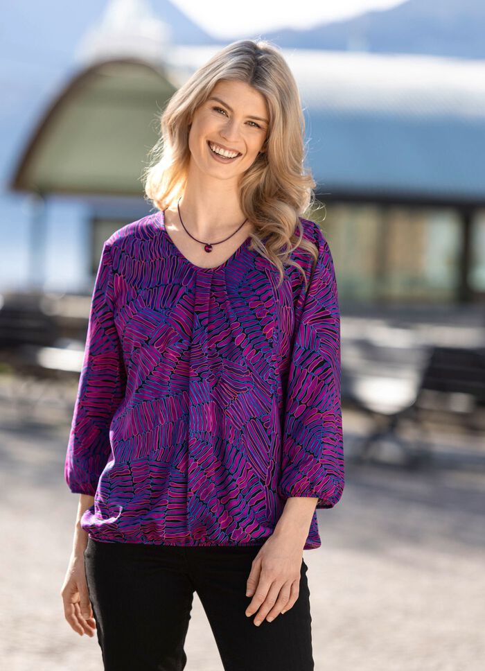 Tunika mit elastischen Abschl&uuml;ssen 