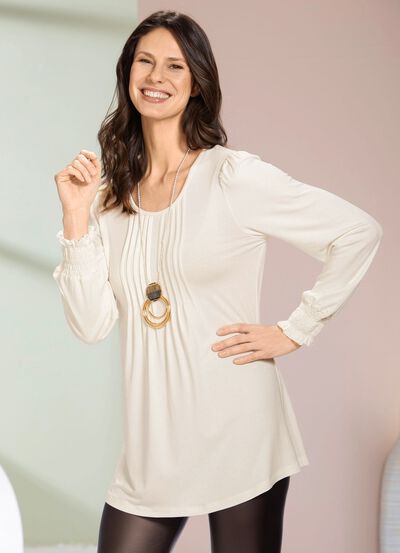 Shirt-Tunika mit tollen &Auml;rmelabschl&uuml;ssen 