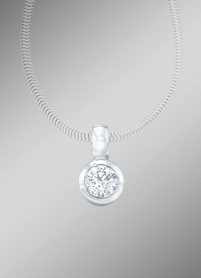 Anh&auml;nger aus Wei&szlig;gold mit Brillant 