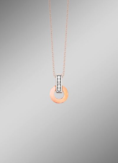 Moderner Anh&auml;nger mit 5 Brillanten 