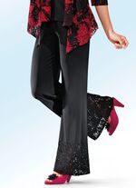 Hose mit edler Spitzenborte 