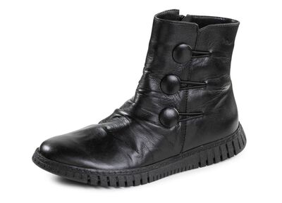 Gemini Stiefelette mit Raffung und dekorativen Kn&ouml;pfen 