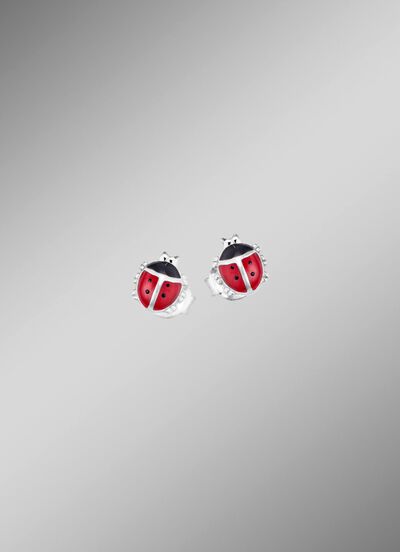 Ohrstecker als Marienk&auml;fer 