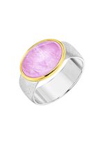 Damenring in Bicolor mit Milky-Kunzit 