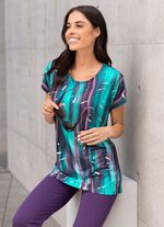 Shirt mit silberfarbenem Foliendruck 