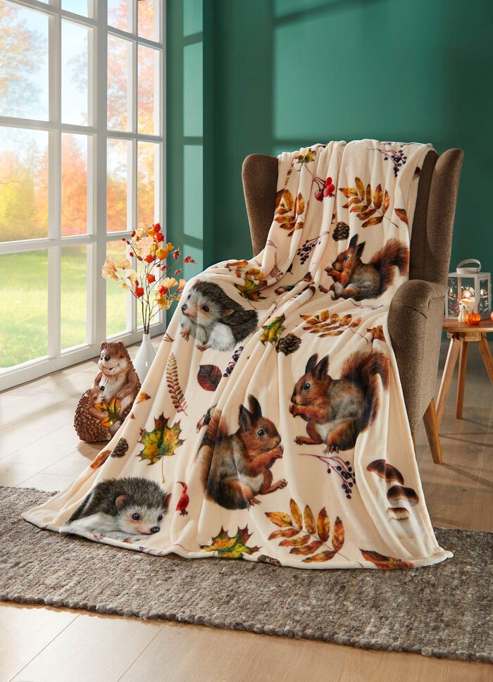 Kuschelige Wohndecke aus Microfaser-Flanell 