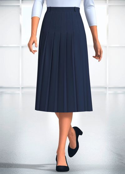 Rock mit Falten rundum 