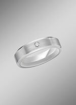 Mattierter Trauring in Silber 925/- fein 