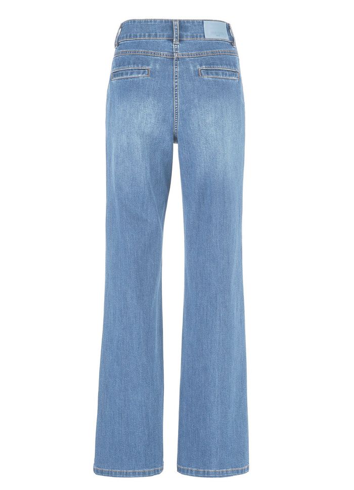 Jeans mit Bundfalten 