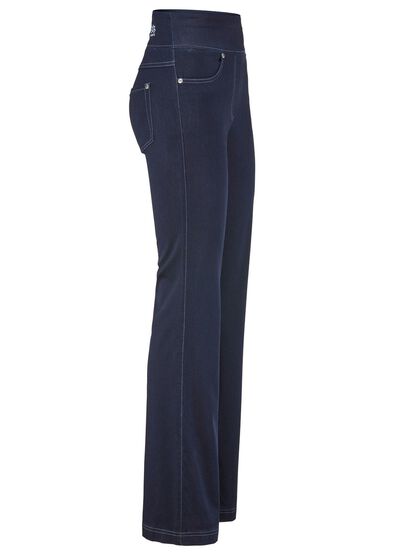Yoga-Jeans mit ausgestellter Fu&szlig;weite 