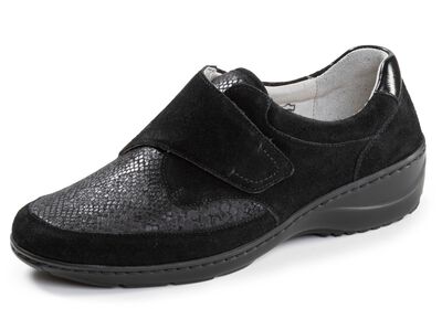 Waldl&auml;ufer, bequeme Damen-Slipper, Weite K, mit herausnehmbarem Fu&szlig;bett 