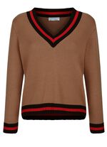 Pullover mit Kontrastringeln 