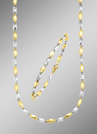 Fantasieketten-Garnitur in Bicolor 