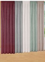 Halbtransparente &Uuml;bergardine in Leinenoptik 