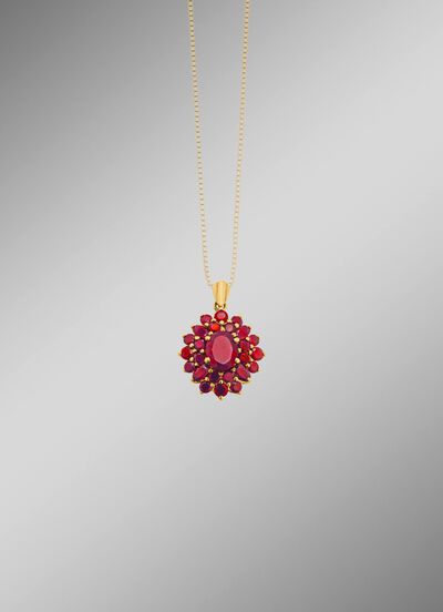 Anh&auml;nger mit echtem Granat 