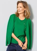 Strickjacke mit rundem Halsausschnitt 